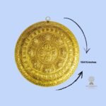 15″ Golden Mandala Wall Plate — Hand-Embossed Copper with Gold Finish