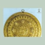 15″ Golden Mandala Wall Plate — Hand-Embossed Copper with Gold Finish