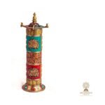 Handcrafted Tibetan Incense Box — Stone-Chip Inlay & Metal Detail | Single or Set