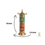 Handcrafted Tibetan Incense Box — Stone-Chip Inlay & Metal Detail | Single or Set