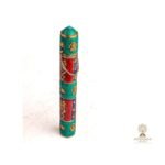Handcrafted Tibetan Incense Box — Stone-Chip Inlay & Metal Detail | Single or Set