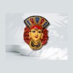Kumari Mask — Hand-Painted Nepalese Living Goddess Wall Art (12×9″)
