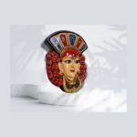 Kumari Mask — Hand-Painted Nepalese Living Goddess Wall Art (12×9″)