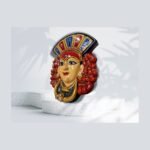 Kumari Mask — Hand-Painted Nepalese Living Goddess Wall Art (12×9″)