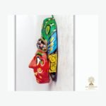 Large Nepali Deity Mask — Handmade Papier-Mâché Wall Art (11″)