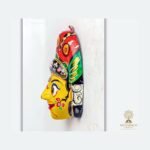 Large Nepali Deity Mask — Handmade Papier-Mâché Wall Art (11″)