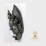 Mahakala Wall Mask — Black & Silver Himalayan Protector Deity