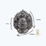 Mahakala Wall Mask — Black & Silver Himalayan Protector Deity