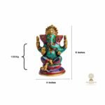 Resin Ganesha Statue — Stone-Chip Inlay