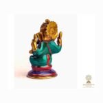 Resin Ganesha Statue — Stone-Chip Inlay