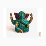 Resin Ganesha Statue — Stone-Chip Inlay