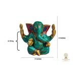 Resin Ganesha Statue — Stone-Chip Inlay