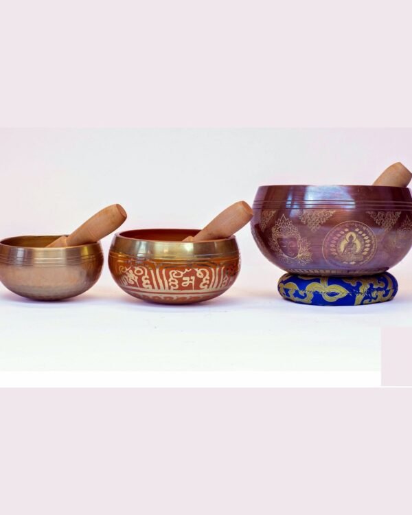 Tibetan Singing Bowl Set — Hand-Hammered Himalayan Meditation Bowls