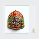 Traditional Nepali Deity Mask — Handmade Papier-Mâché Wall Art (7″)