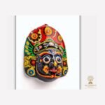 Traditional Nepali Deity Mask — Handmade Papier-Mâché Wall Art (7″)