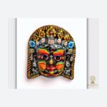 Traditional Nepali Deity Mask — Handmade Papier-Mâché Wall Art (7″)