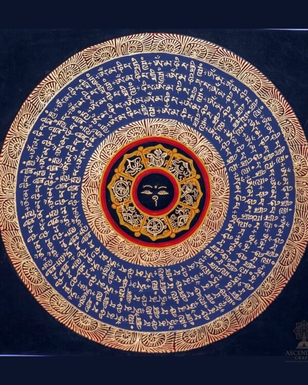 Mantra Mandala Thangka — Hand-Painted Tibetan Buddhist Art