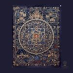 Antique Traditional Mandala Thangka — Hand-Painted Tibetan Buddhist Art