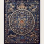 Antique Traditional Mandala Thangka — Hand-Painted Tibetan Buddhist Art