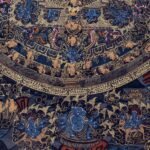 Antique Traditional Mandala Thangka — Hand-Painted Tibetan Buddhist Art