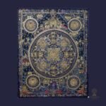 Antique Traditional Mandala Thangka — Hand-Painted Tibetan Buddhist Art