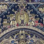 Antique Traditional Mandala Thangka — Hand-Painted Tibetan Buddhist Art