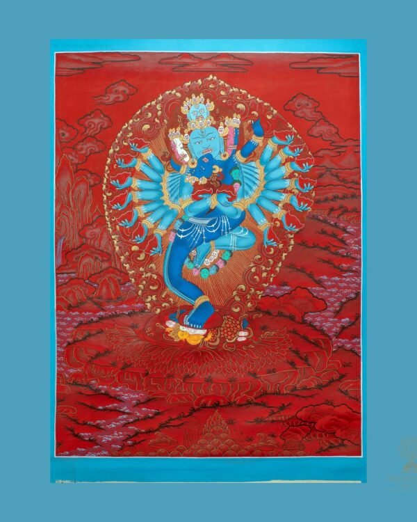 Hevajra And His Consort Nairatmya Thangka — Hand-Painted Tibetan Buddhist Art