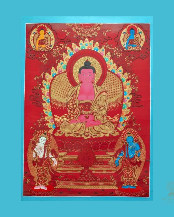 Amitabha Buddha Thangka — Hand-Painted Tibetan Buddhist Art