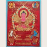 Amitabha Buddha Thangka — Hand-Painted Tibetan Buddhist Art
