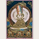 Dhukar Thangka (Ushnisha Sitatapatra) In Sanskrit Thangka — Hand-Painted Tibetan Buddhist Art