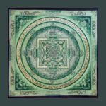 Border Kalachakra Mandala Thangka — Hand-Painted Tibetan Buddhist Art