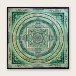 Border Kalachakra Mandala Thangka — Hand-Painted Tibetan Buddhist Art