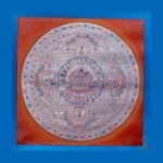 Silver Circle Mandala (Golo Mandala) Thangka — Hand-Painted Tibetan Buddhist Art