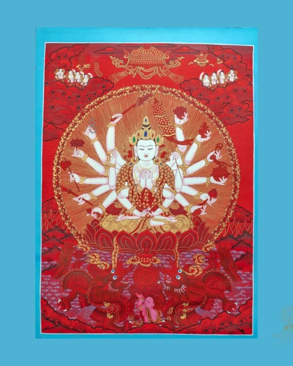 Tsundri (Cundi Thangka) Thangka — Hand-Painted Tibetan Buddhist Art