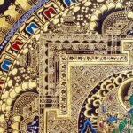 Green Tara Black Mandala Thangka — Hand-Painted Tibetan Buddhist Art