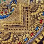 Green Tara Black Mandala Thangka — Hand-Painted Tibetan Buddhist Art