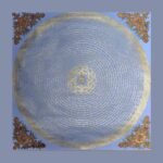 White Mantra Mandala Thangka — Hand-Painted Tibetan Buddhist Art