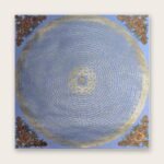 White Mantra Mandala Thangka — Hand-Painted Tibetan Buddhist Art