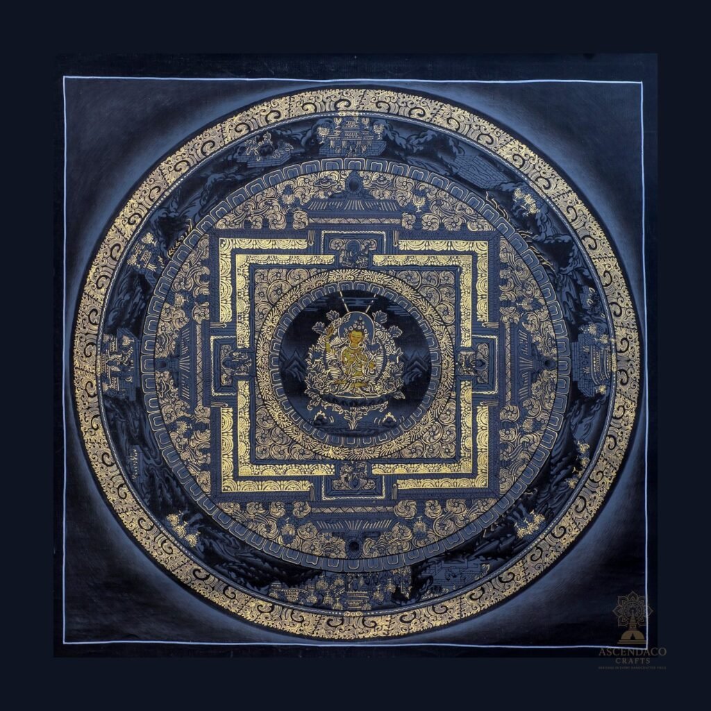 Manjushree Thangka — Hand-Painted Tibetan Buddhist Art
