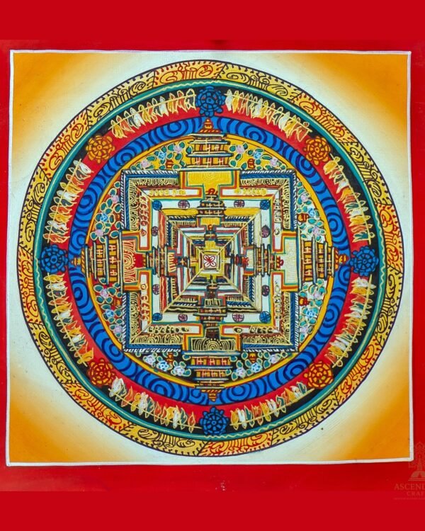 Kalachakra Mandala Thangka — Hand-Painted Tibetan Buddhist Art