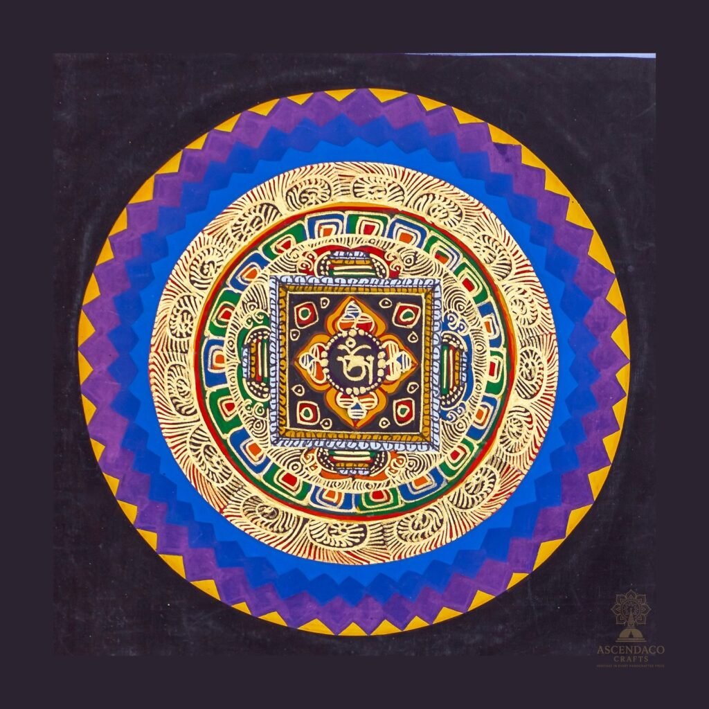 Lotus Mandala Thangka — Hand-Painted Tibetan Buddhist Art