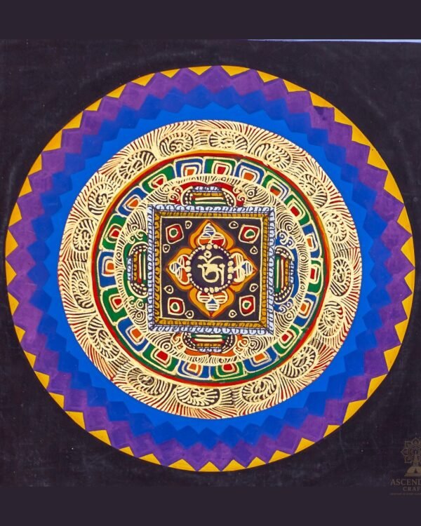 Lotus Mandala Thangka — Hand-Painted Tibetan Buddhist Art