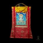 Chenrezig Brocade Thangka Thangka — Hand-Painted Tibetan Buddhist Art