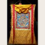 Brocade Wheel Of Life (Bhavachakra Samsara) Thangka — Hand-Painted Tibetan Buddhist Art