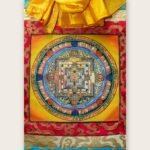 Brocade Kalachakra Mandala Thangka Thangka — Hand-Painted Tibetan Buddhist Art
