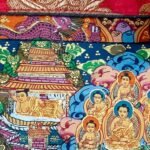 Brocade Buddhas Story Thankga Thangka — Hand-Painted Tibetan Buddhist Art